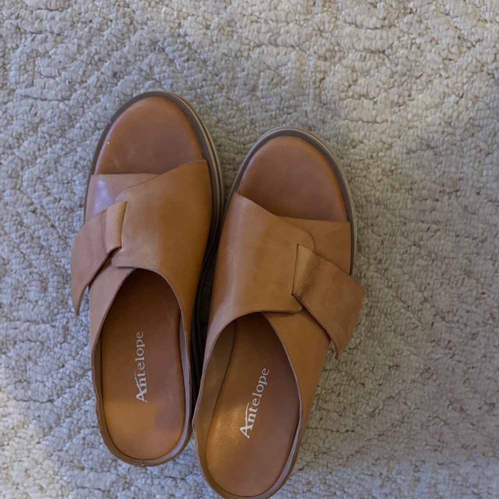 Antelope Women's Brown Leather Mules
